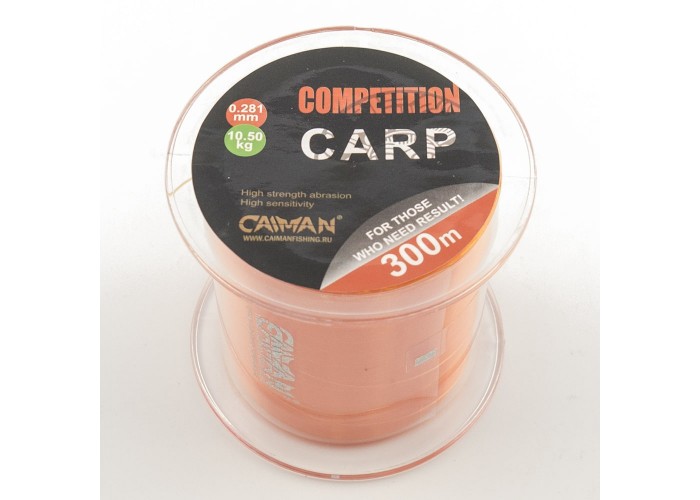 Леска Caiman Competition Carp 300м 0,281мм оранжевая