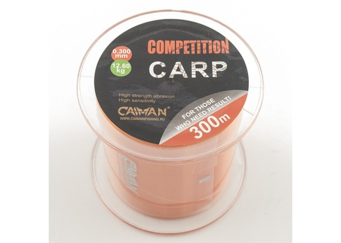 Леска Caiman Competition Carp 300м 0,300мм оранжевая