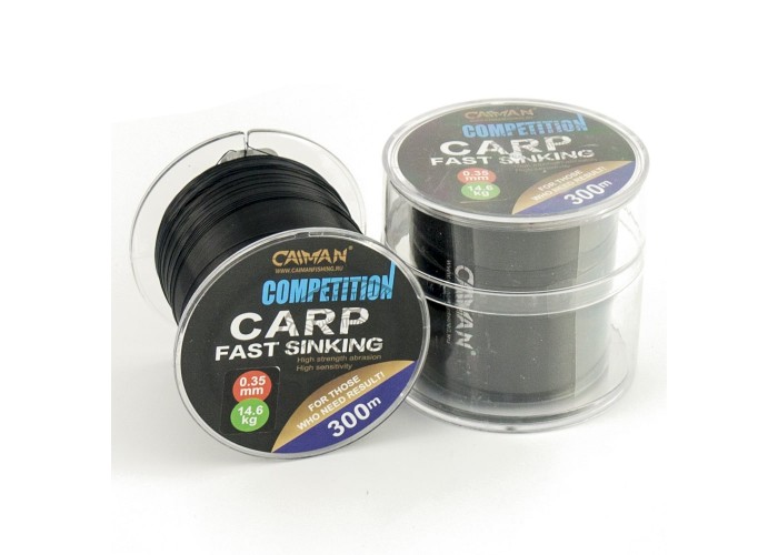 Леска Caiman Competition Carp Sinking 300м 0,35мм черная