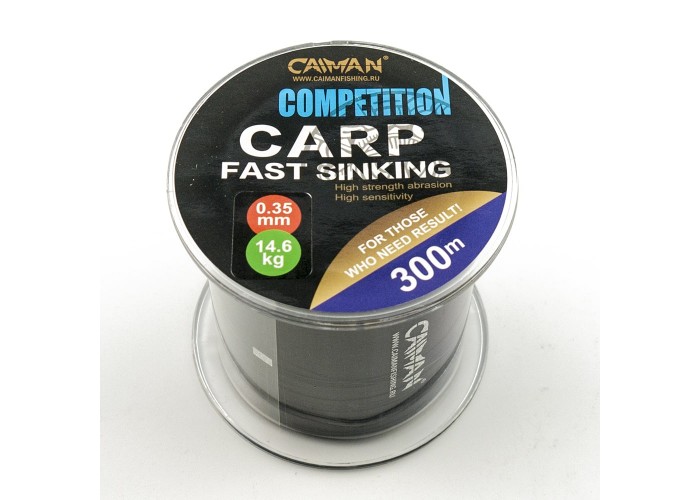 Леска Caiman Competition Carp Sinking 300м 0,35мм черная