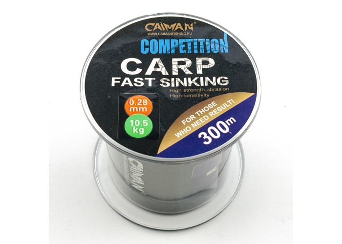 Леска Caiman Competition Carp Sinking 300м 0,28мм черная