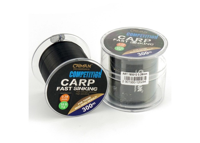 Леска Caiman Competition Carp Sinking 300м 0,28мм черная