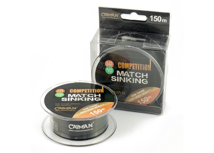 Леска Caiman Competition match sinking 150м 0.25мм черная