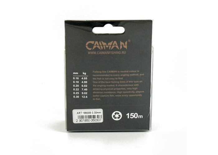 Леска Caiman Competition match sinking 150м 0.30мм черная
