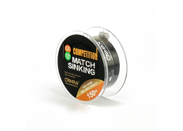Леска Caiman Competition match sinking 150м 0.16мм черная
