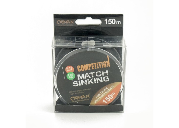 Леска Caiman Competition match sinking 150м 0.16мм черная