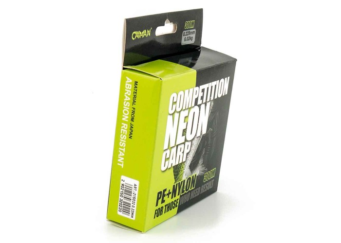 Леска Caiman Competition Neon Carp 300м green 0,22мм