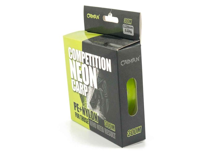 Леска Caiman Competition Neon Carp 300м green 0,22мм