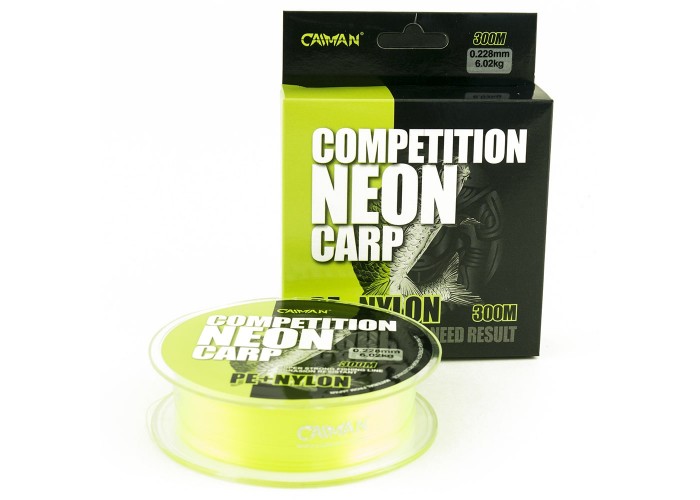 Леска Caiman Competition Neon Carp 300м green 0,22мм