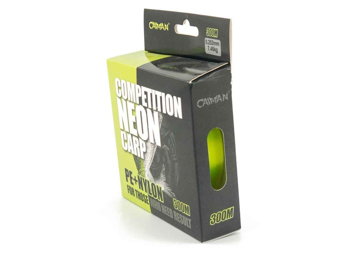 Леска Caiman Competition Neon Carp 300м green 0,25мм