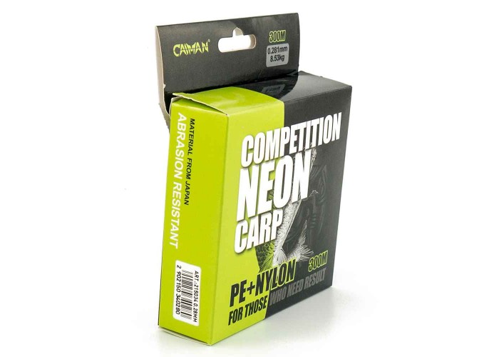 Леска Caiman Competition Neon Carp 300м green 0,28мм