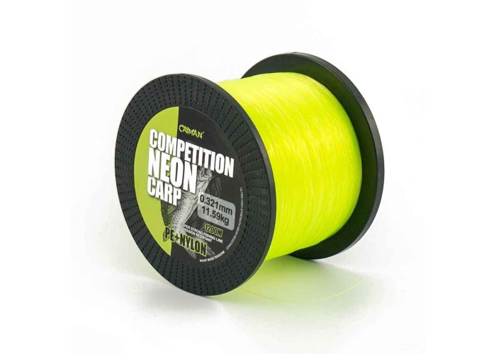 Леска Caiman Competition Neon Carp 1200м green 0,32мм