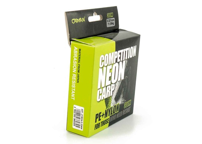 Леска Caiman Competition Neon Carp 300м green 0,32мм