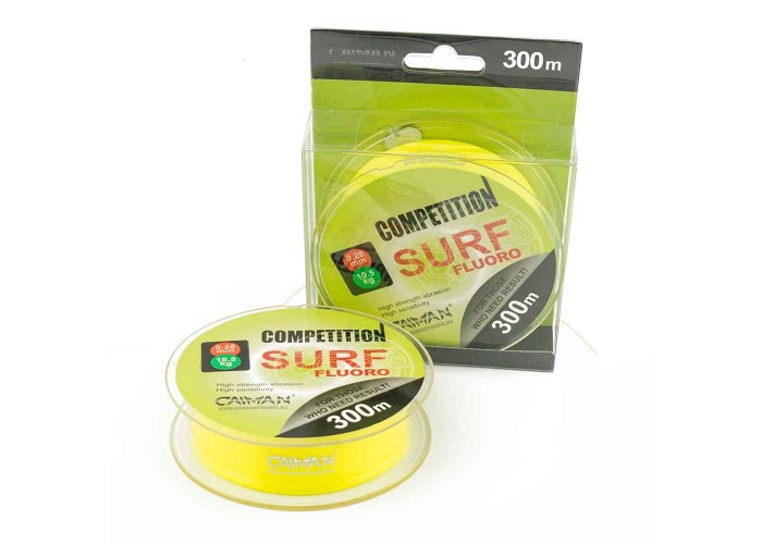 Леска Caiman Competition Surf Fluoro yellow 300 м 0,28мм