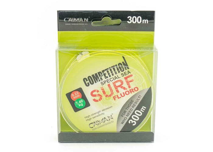 Леска Caiman Competition Surf Fluoro yellow 300 м 0,22мм