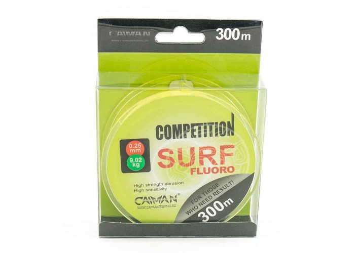 Леска Caiman Competition Surf Fluoro yellow 300 м 0,25мм