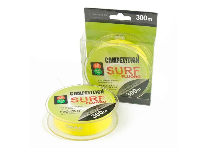 Леска Caiman Competition Surf Fluoro yellow 300 м 0,25мм