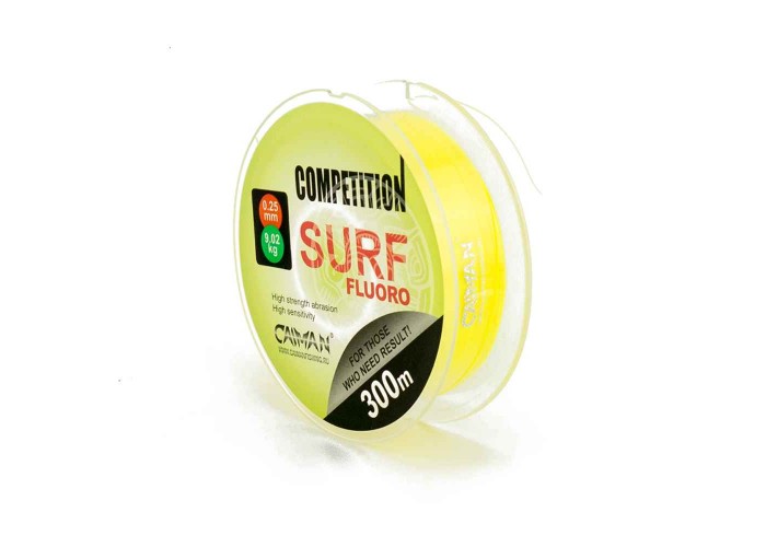 Леска Caiman Competition Surf Fluoro yellow 300 м 0,25мм