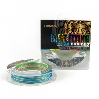Шнур Caiman Fast flying 4PE 0,20 мм 150 м Multicolor 225507
