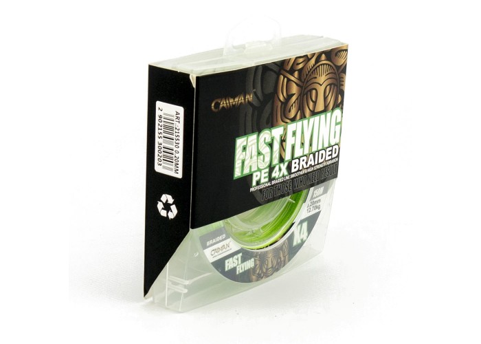 Шнур Caiman Fast flying 4PE 0,20 мм150 м Green 215530