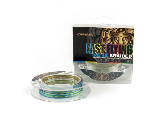 Шнур Caiman Fast flying 4PE 0,10 мм 150 м Multicolor 225502