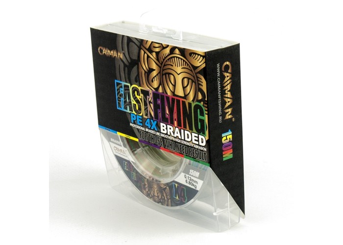 Шнур Caiman Fast flying 4PE 0,12 мм 150 м Multicolor 225503