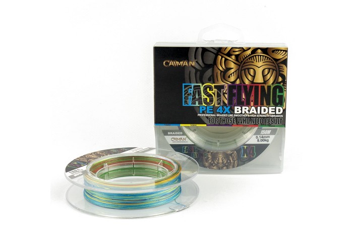 Шнур Caiman Fast flying 4PE 0,14 мм 150 м Multicolor 225504