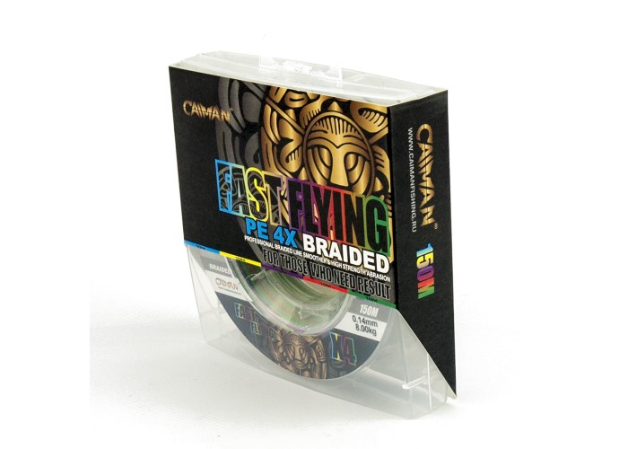Шнур Caiman Fast flying 4PE 0,14 мм 150 м Multicolor 225504