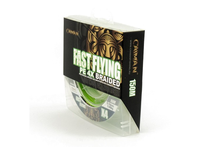 Шнур Caiman Fast flying 4PE 0,10 мм 150 м Green 215525