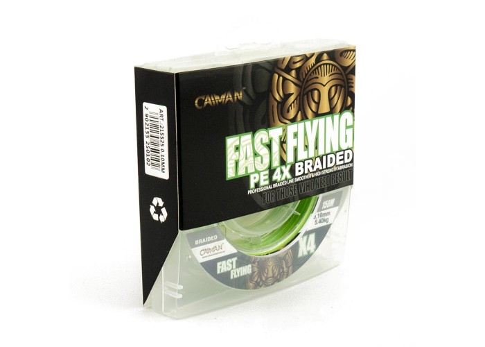 Шнур Caiman Fast flying 4PE 0,10 мм 150 м Green 215525