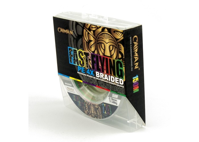Шнур Caiman Fast flying 4PE 0,18 мм 150 м Multicolor 225506