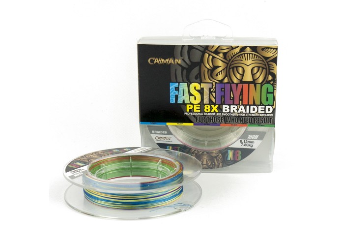 Шнур Caiman Fast flying 8PE 0,12 мм 150 м Multicolor 225511