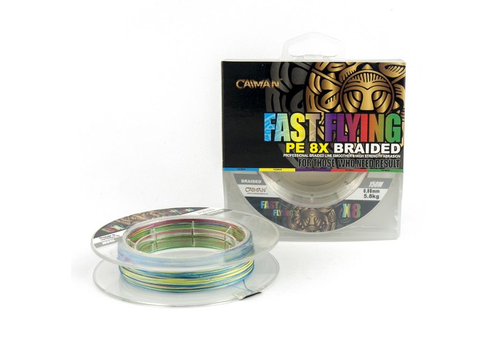 Шнур Caiman Fast flying 8PE 0,08 мм 150 м Multicolor 225509