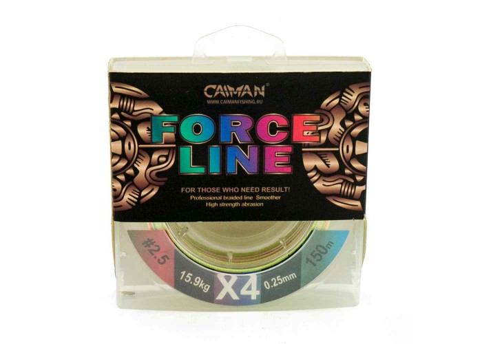 Шнур Caiman Force Line 150м 0,25мм #2.5 цветной