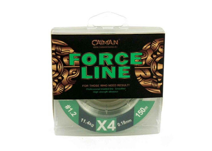 Шнур Caiman Force Line 150м 0,18мм #1.2 зеленый