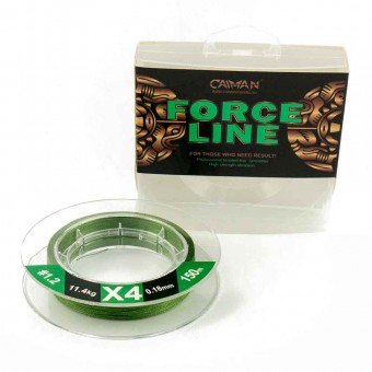 Шнур Caiman Force Line 150м 0,18мм #1.2 зеленый