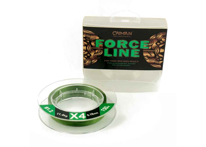 Шнур Caiman Force Line 150м 0,18мм #1.2 зеленый