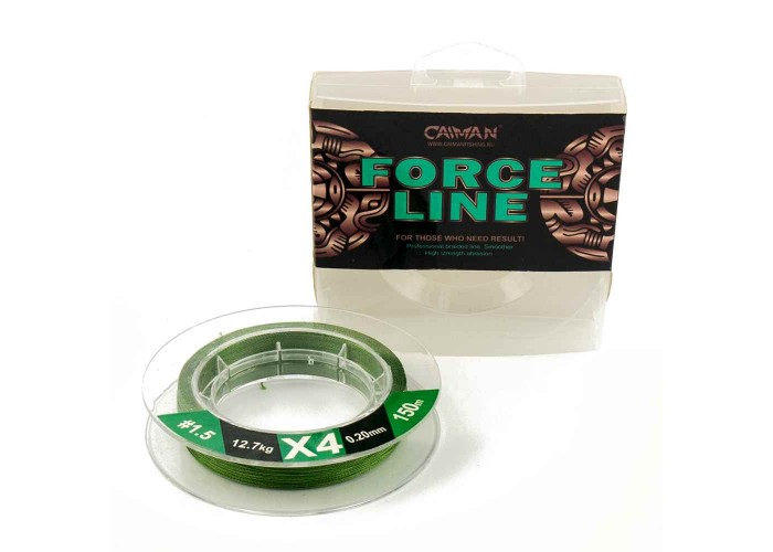 Шнур Caiman Force Line 150м 0,20мм #1.5 зеленый