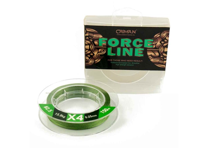 Шнур Caiman Force Line 150м 0,25мм #2.5 зеленый