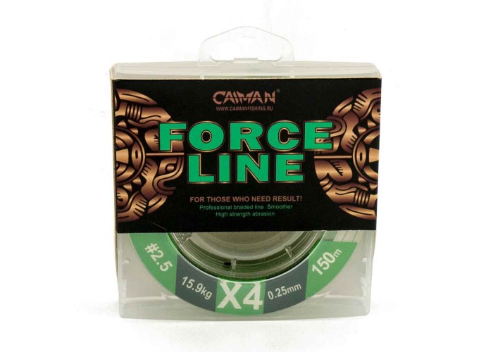 Шнур Caiman Force Line 150м 0,25мм #2.5 зеленый