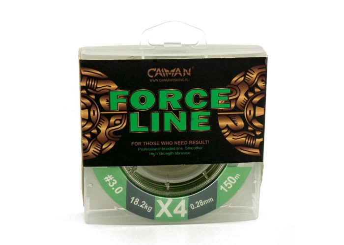 Шнур Caiman Force Line 150м 0,28мм #3.0 зеленый