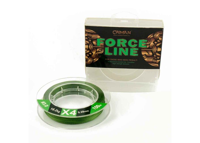 Шнур Caiman Force Line 150м 0,28мм #3.0 зеленый