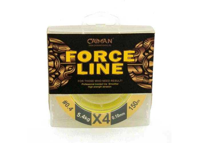 Шнур Caiman Force Line 150м 0,10мм #0.4 жёлтый