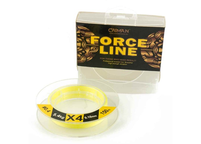 Шнур Caiman Force Line 150м 0,10мм #0.4 жёлтый