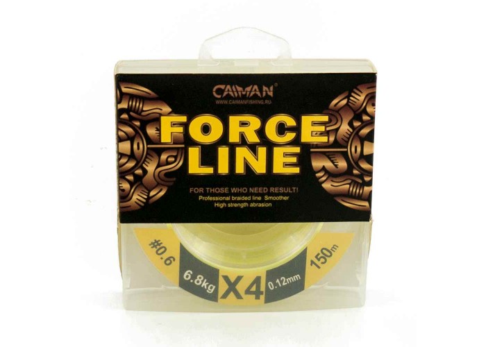 Шнур Caiman Force Line 150м 0,12мм #0.6 жёлтый
