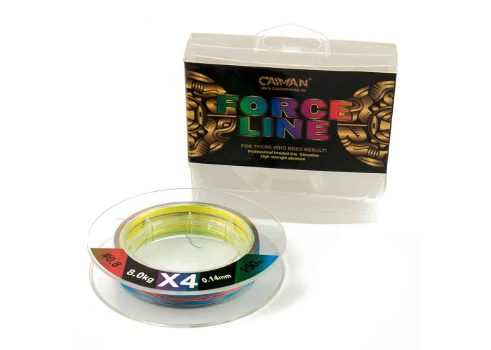 Шнур Caiman Force Line 150м 0,14мм #0.8 цветной