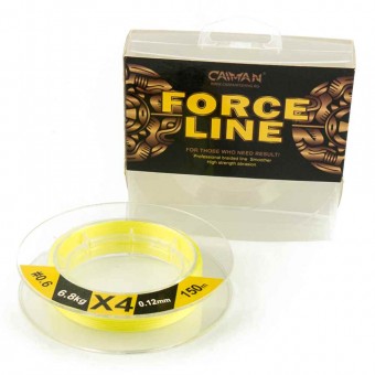 Шнур Caiman Force Line 150м 0,12мм #0.6 жёлтый