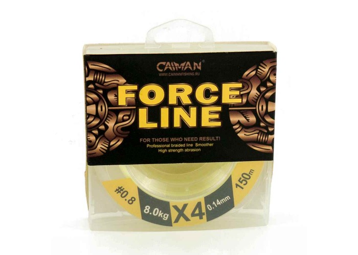 Шнур Caiman Force Line 150м 0,14мм #0.8 жёлтый