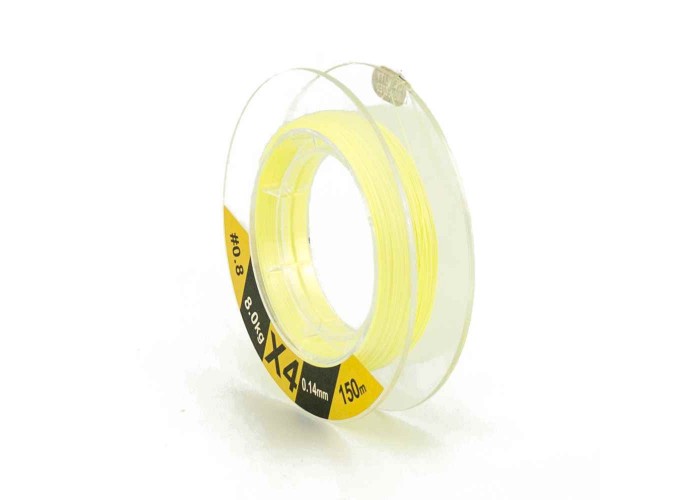 Шнур Caiman Force Line 150м 0,14мм #0.8 жёлтый