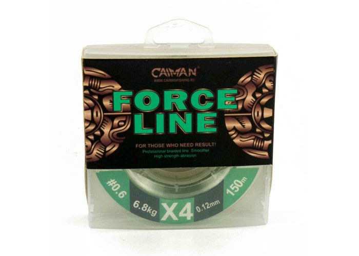 Шнур Caiman Force Line 150м 0,12мм #0.6 зеленый